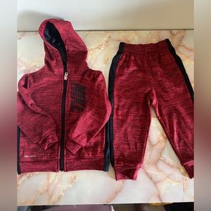 Nike 24 Month jogger set- Red/Black